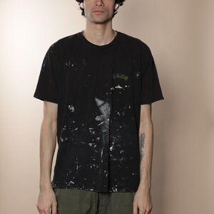 Paint Splattered Vans Off The Wall Black Snake Graphic T Shirt X Large Grunge